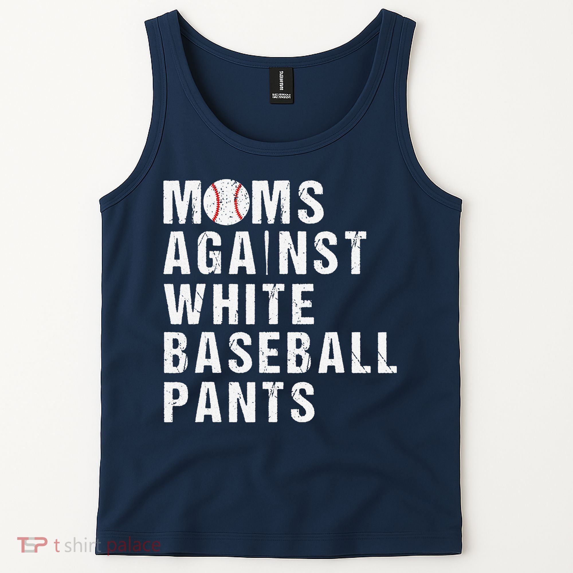 Moms Against White Baseball Pants Tank Top