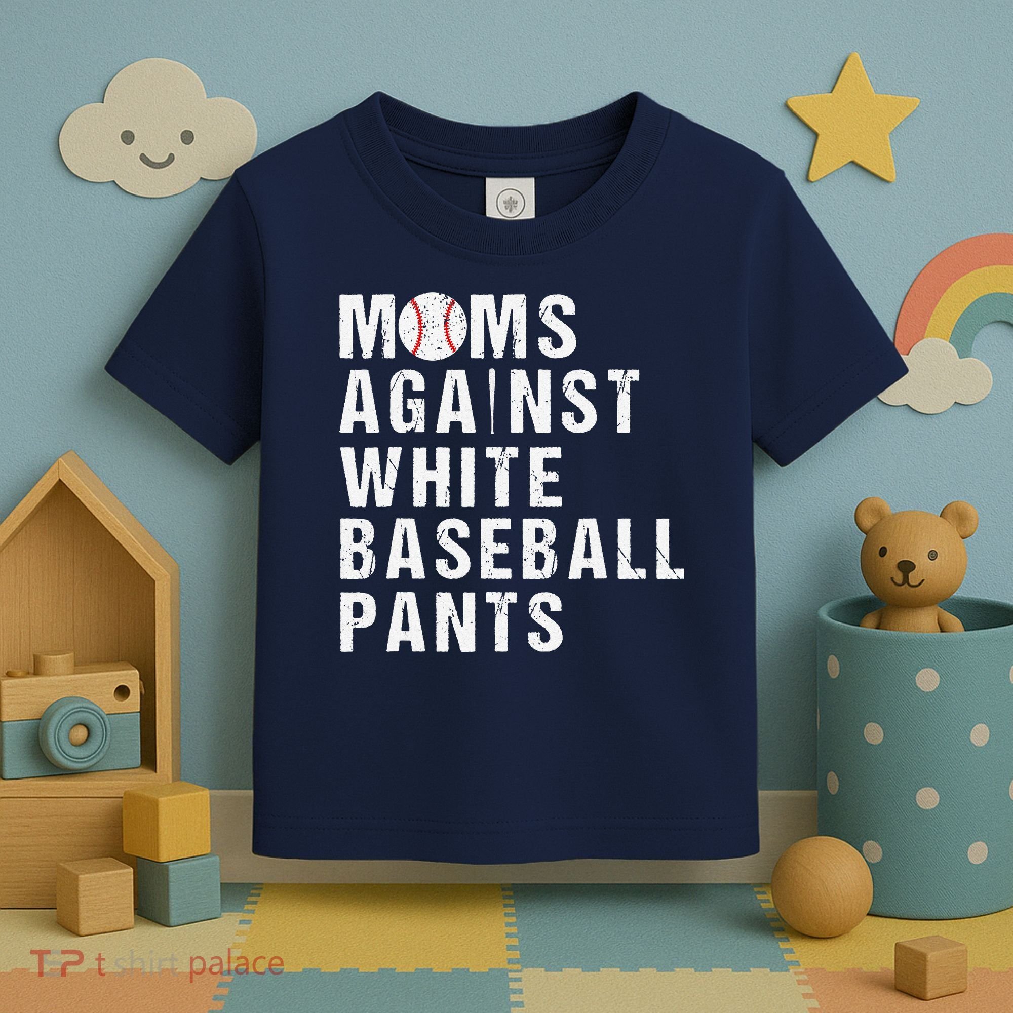 Moms Against White Baseball Pants Toddler T-Shirt