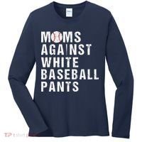 Moms Against White Baseball Pants Women's Long Sleeve Shirt thumb 0