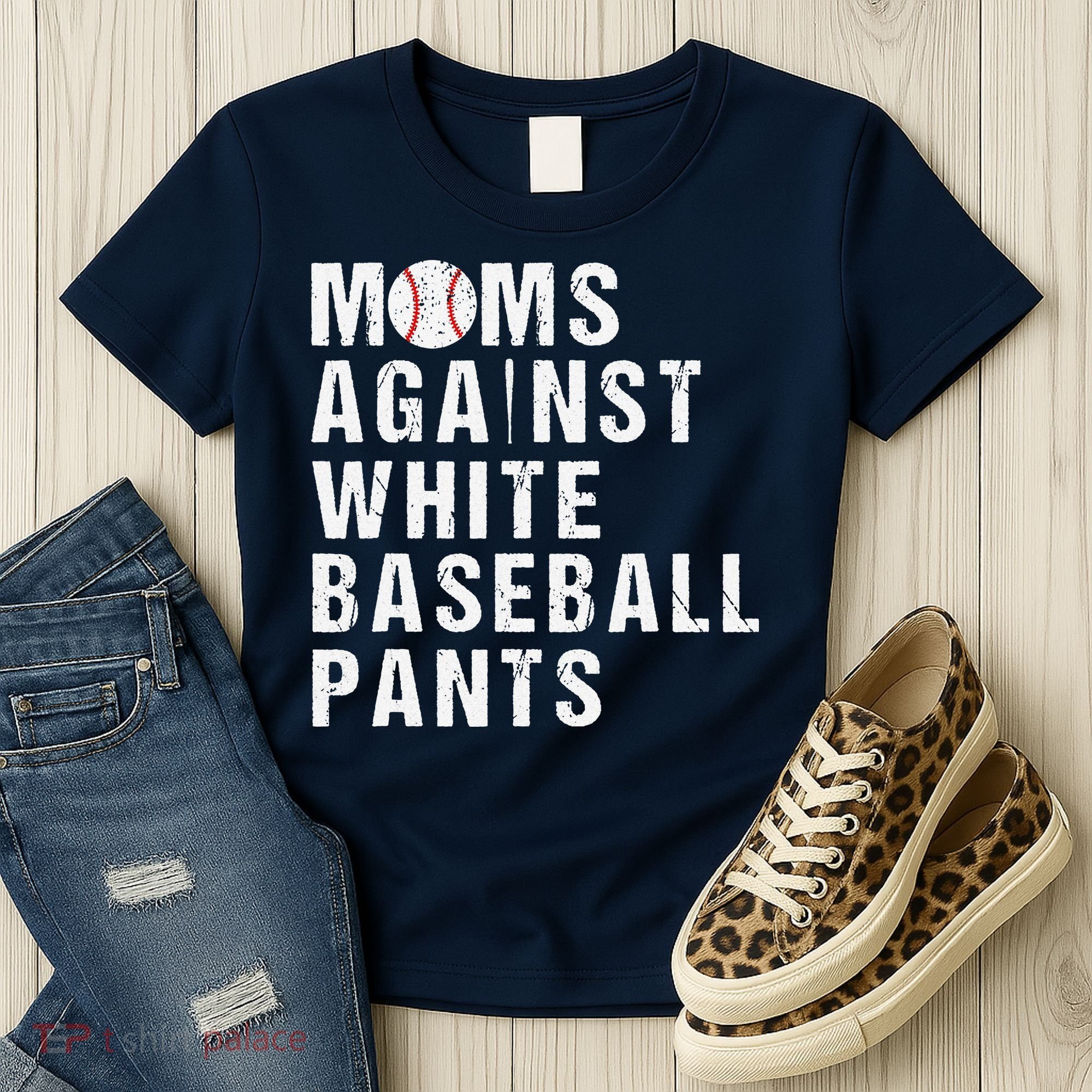 Moms Against White Baseball Pants Women's T-Shirt