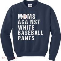Moms Against White Baseball Pants Kids Sweatshirt thumb 0