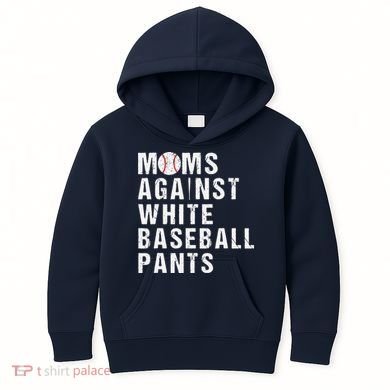 Moms Against White Baseball Pants Kids Hoodie