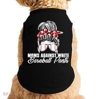 Moms Against White Baseball Pants Doggie Tank thumb 0