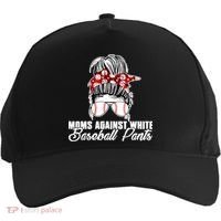 Moms Against White Baseball Pants Five-Panel Snapback Cap thumb 0