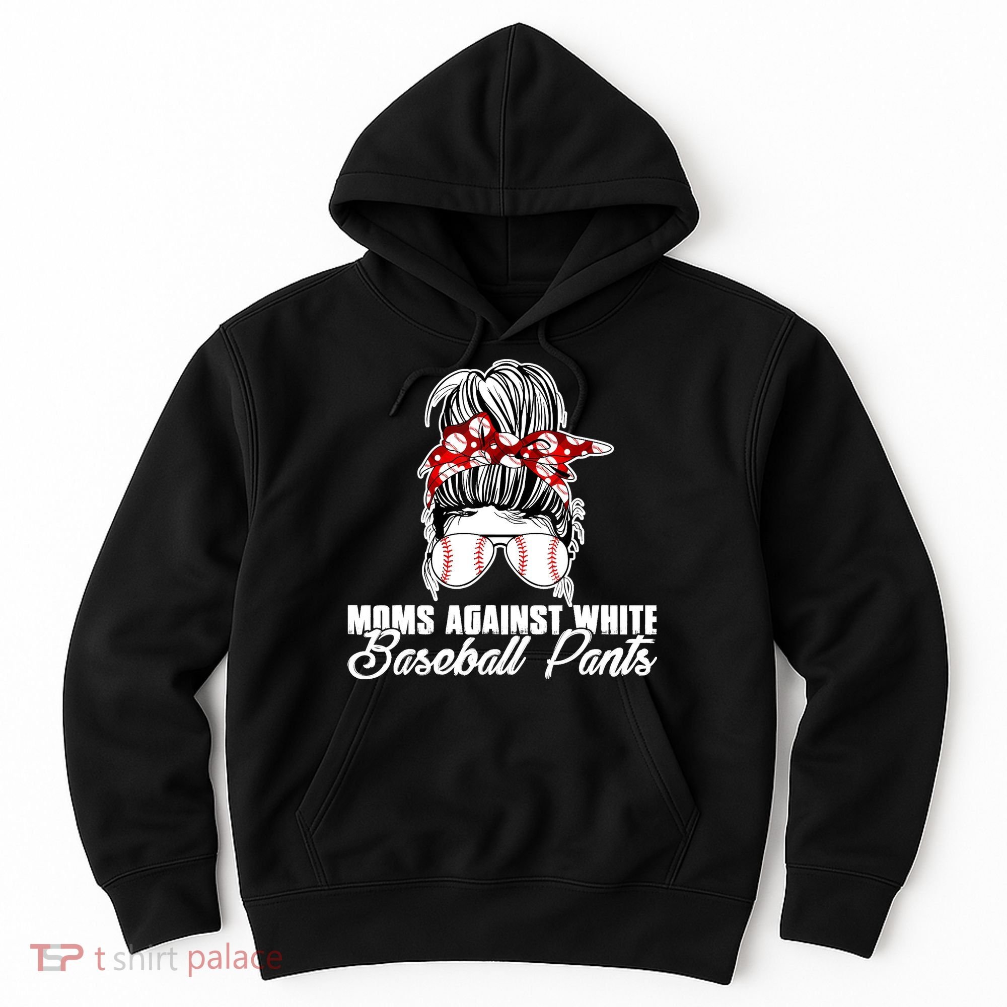 Moms Against White Baseball Pants Hoodie