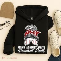 Moms Against White Baseball Pants Hoodie thumb 4