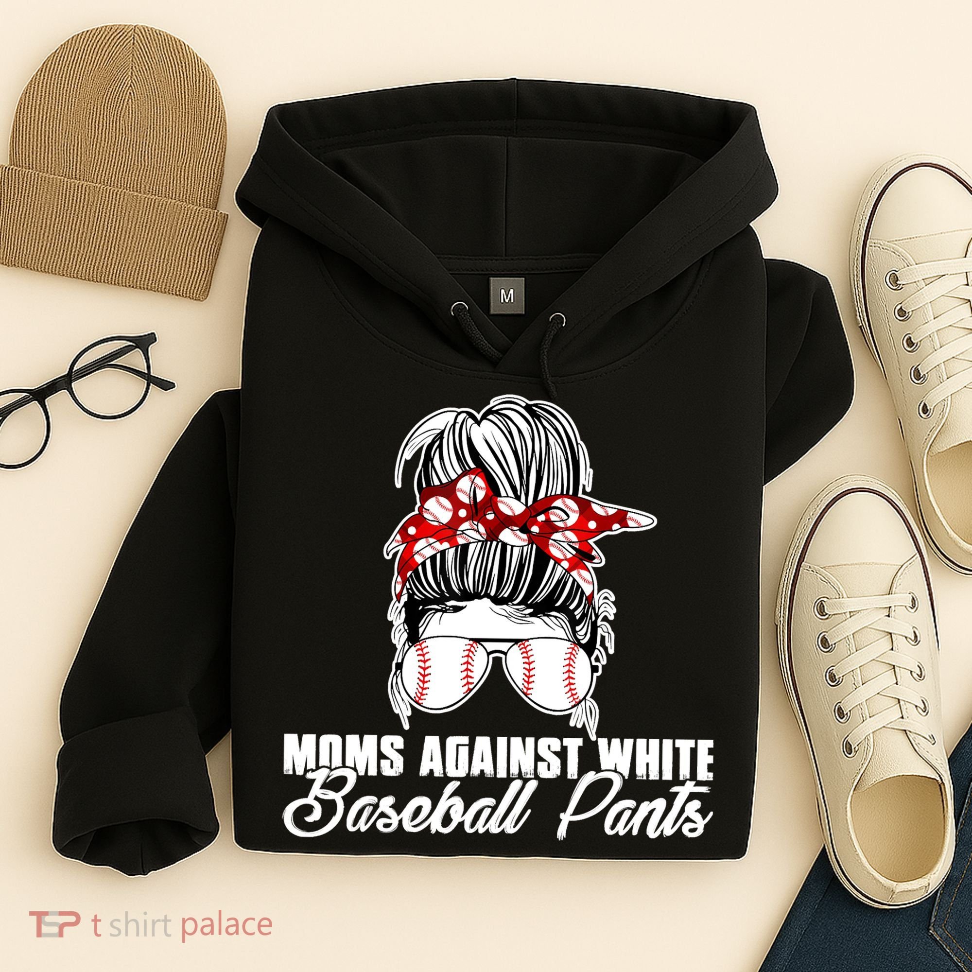 Moms Against White Baseball Pants Hoodie
