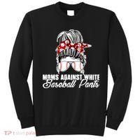 Moms Against White Baseball Pants Sweatshirt thumb 0