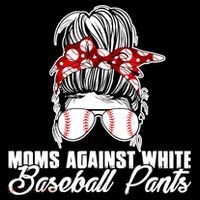 Moms Against White Baseball Pants Sweatshirt thumb 3