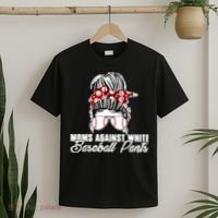 Moms Against White Baseball Pants T-Shirt thumb 2