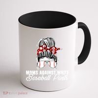 Moms Against White Baseball Pants Coffee Mug thumb 1