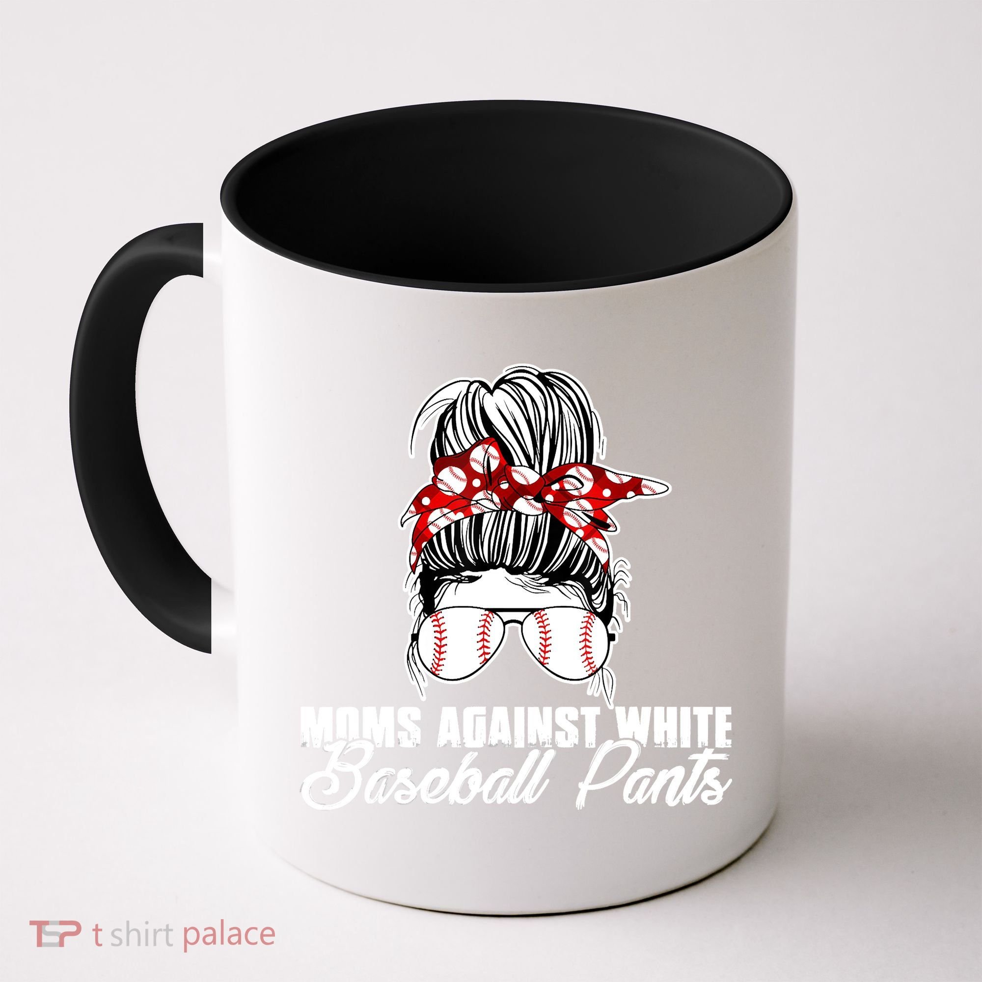 Moms Against White Baseball Pants Coffee Mug