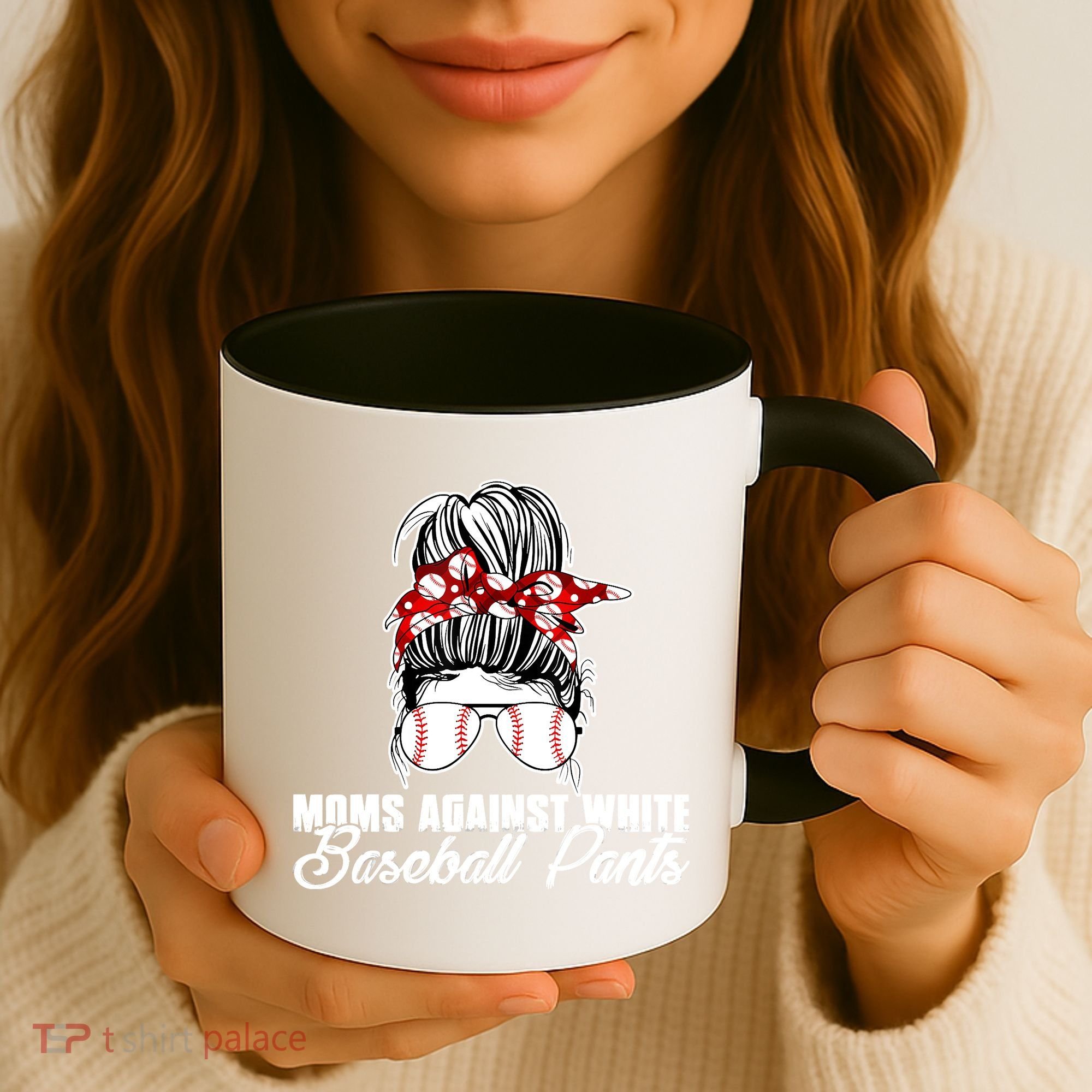Moms Against White Baseball Pants Coffee Mug