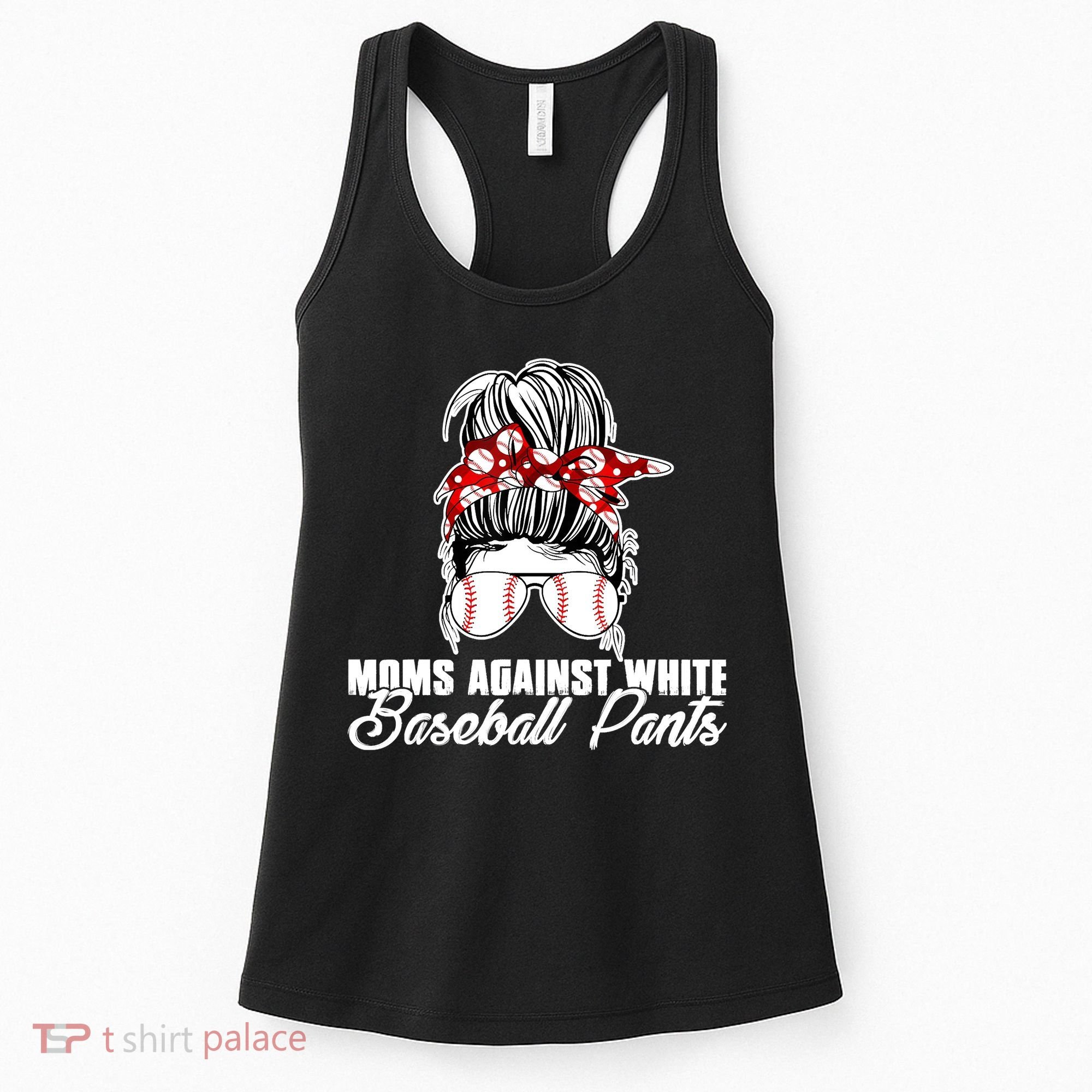 Moms Against White Baseball Pants Women's Tank Top