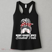 Moms Against White Baseball Pants Women's Tank Top thumb 3