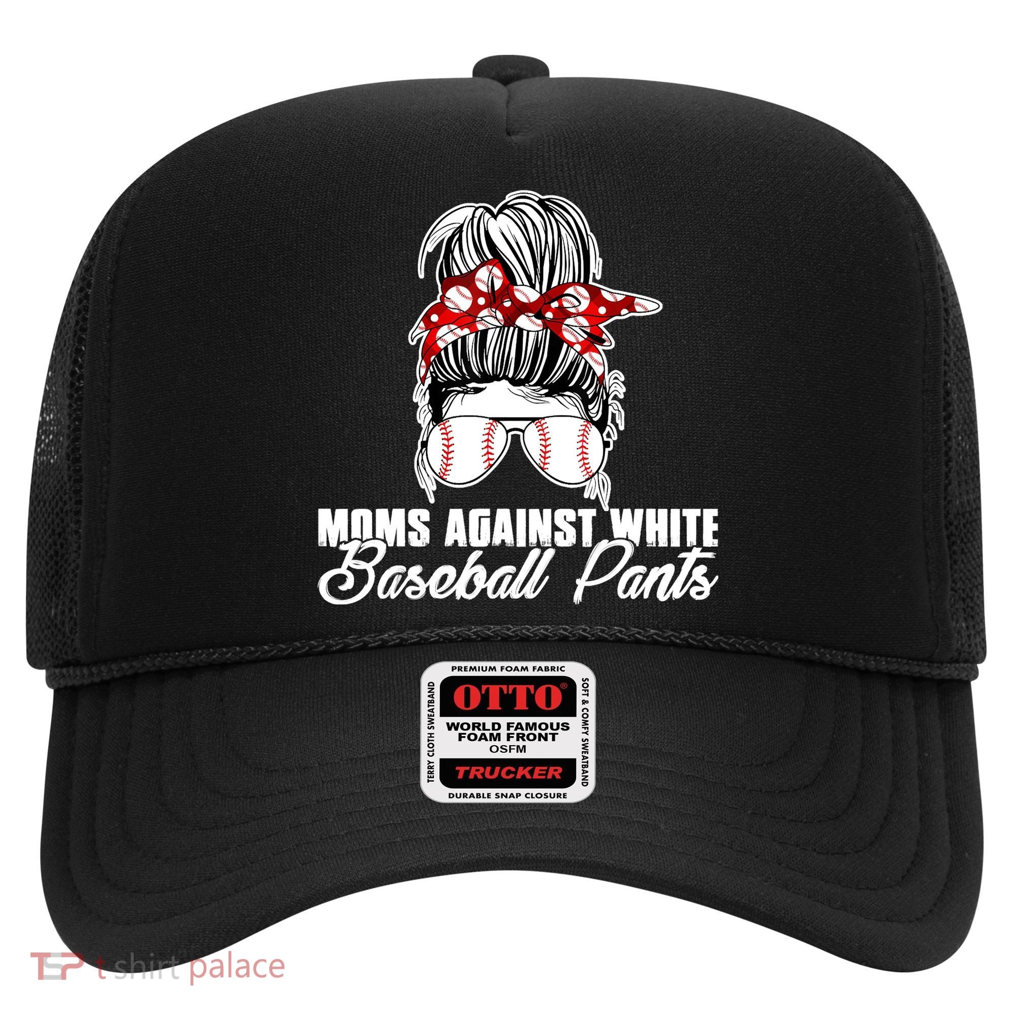 Moms Against White Baseball Pants Hat