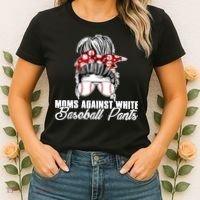 Moms Against White Baseball Pants Women's T-Shirt thumb 2