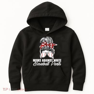 Moms Against White Baseball Pants Kids Hoodie