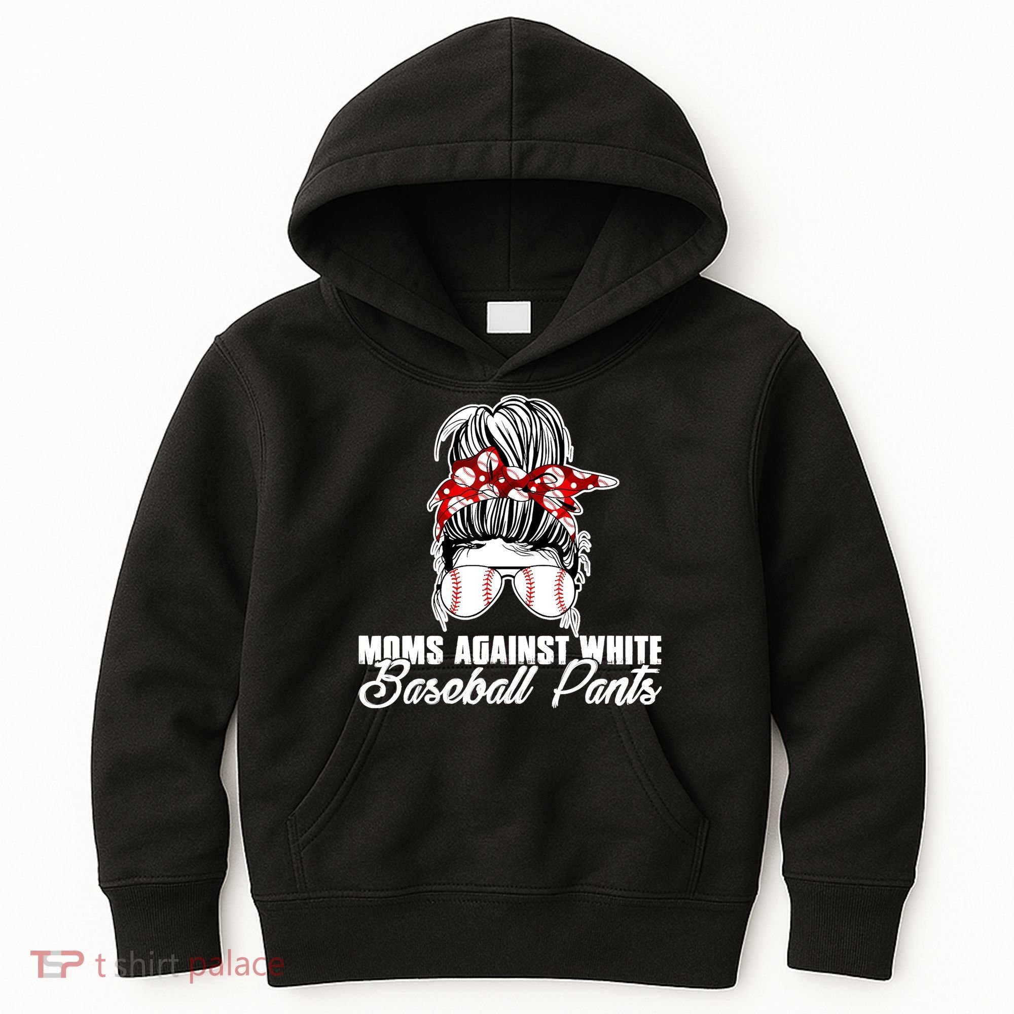 Moms Against White Baseball Pants Kids Hoodie