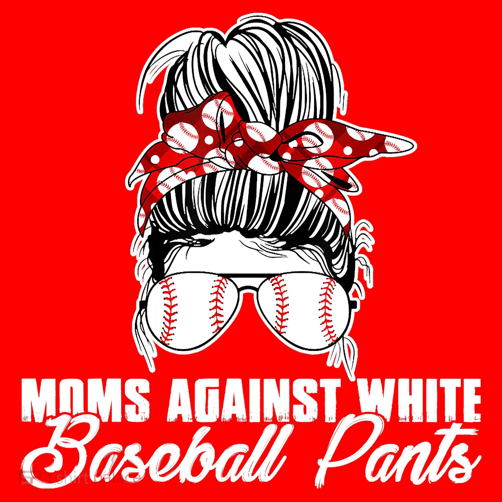 Moms Against White Baseball Pants Santa Hat