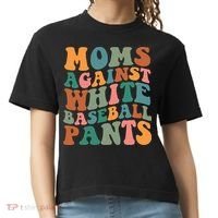 Moms Against White Baseball Pants Funny Baseball Mom Comfort Colors Boxy T-Shirt thumb 0