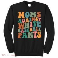Moms Against White Baseball Pants Funny Baseball Mom Sweatshirt thumb 0