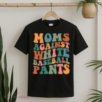 Moms Against White Baseball Pants Funny Baseball Mom T-Shirt thumb 2
