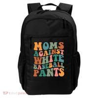 Moms Against White Baseball Pants Funny Baseball Mom Backpack thumb 0
