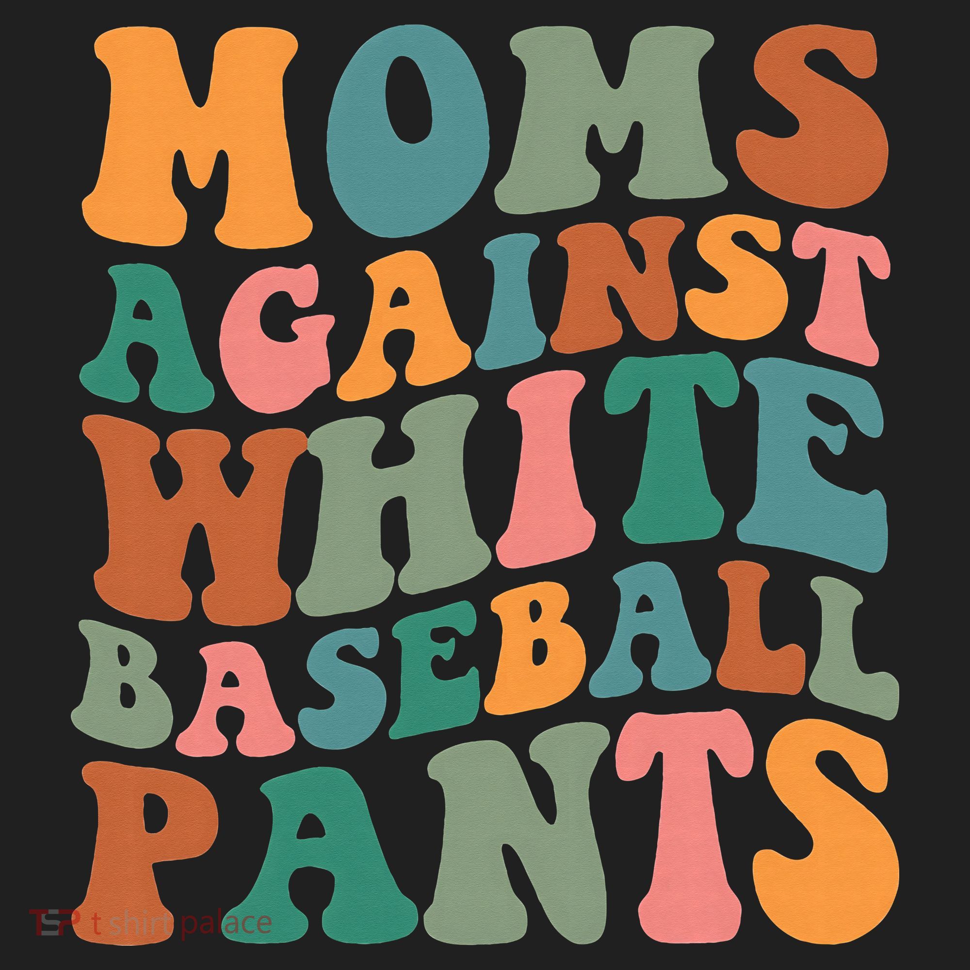 Moms Against White Baseball Pants Funny Baseball Mom Beanie