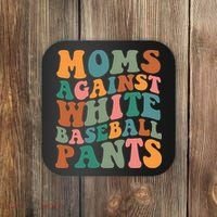 Moms Against White Baseball Pants Funny Baseball Mom Coaster thumb 0