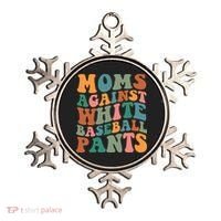 Moms Against White Baseball Pants Funny Baseball Mom Ornament thumb 0
