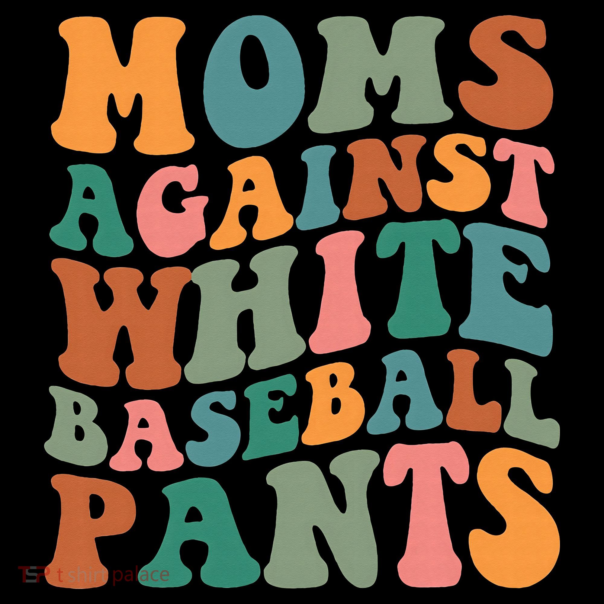 Moms Against White Baseball Pants Funny Baseball Mom Women's Tank Top