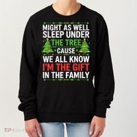 Might As Well Sleep Under The Tree Christmas Pajamas Women's Sweatshirt thumb 0