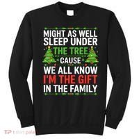 Might As Well Sleep Under The Tree Christmas Pajamas Sweatshirt thumb 0