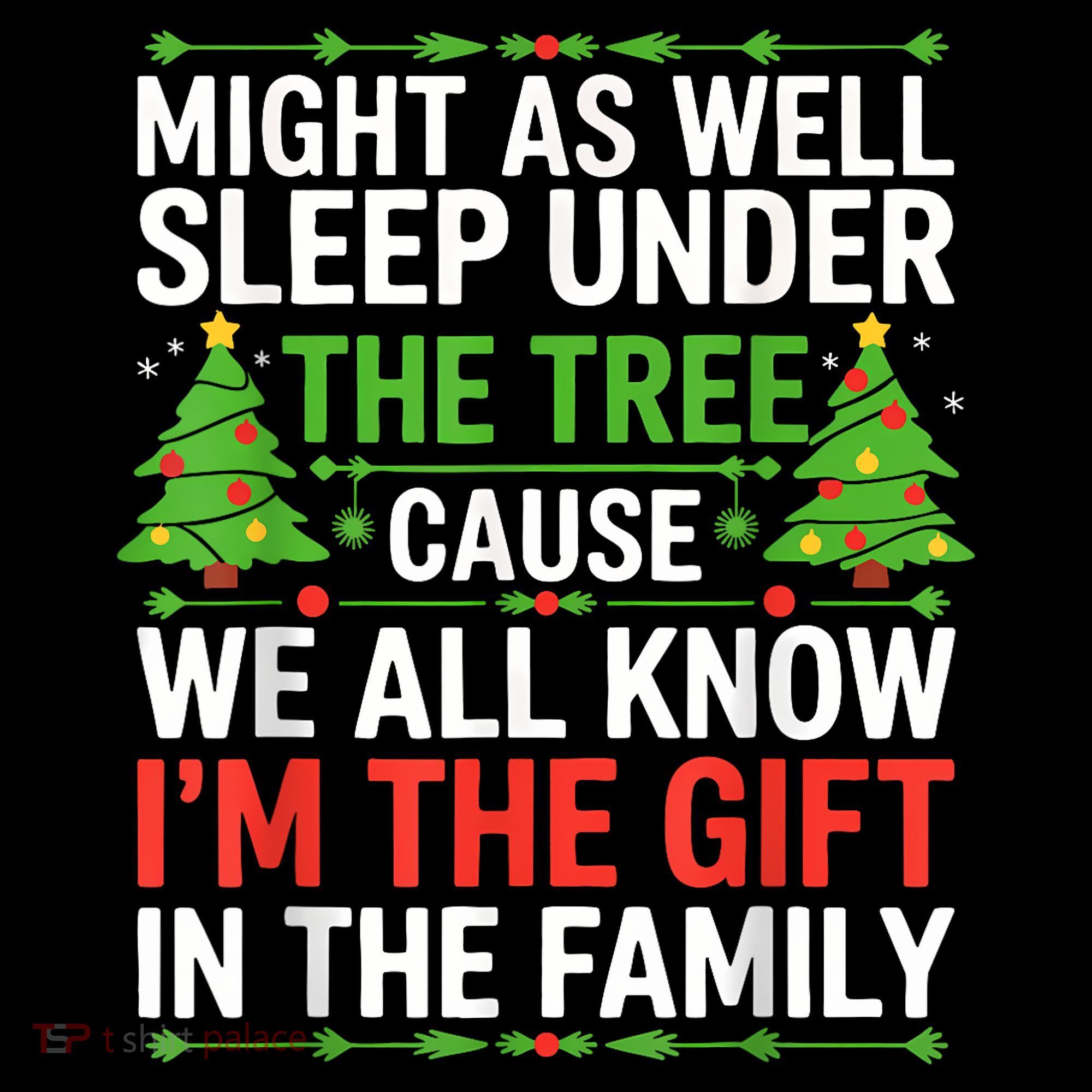 Might As Well Sleep Under The Tree Christmas Pajamas Women's Hoodie
