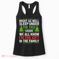 Might As Well Sleep Under The Tree Christmas Pajamas Women's Tank Top thumb 0