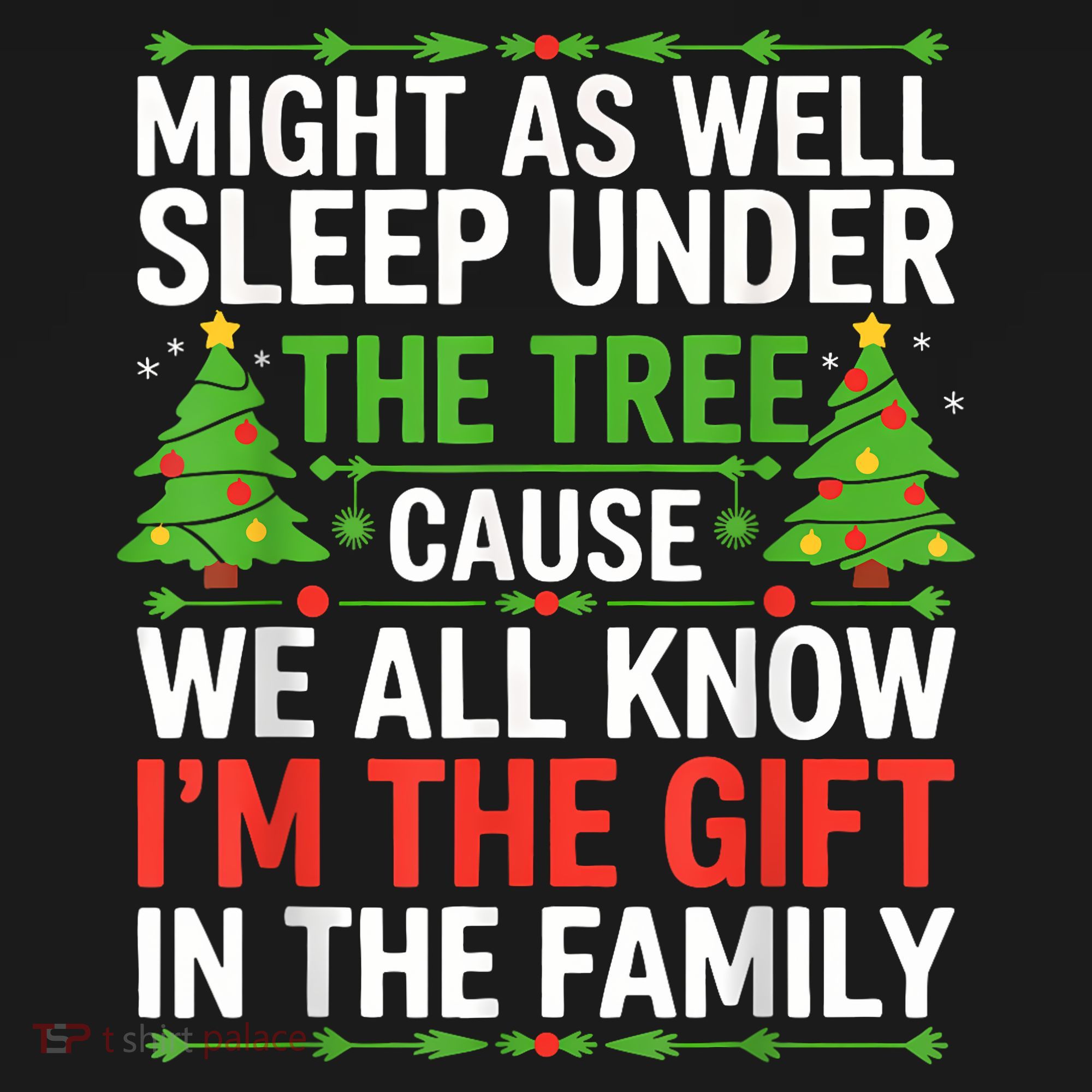 Might As Well Sleep Under The Tree Christmas Pajamas Women's Tank Top