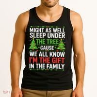 Might As Well Sleep Under The Tree Christmas Pajamas Tank Top thumb 3