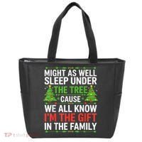 Might As Well Sleep Under The Tree Christmas Pajamas Tote Bag thumb 0