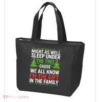 Might As Well Sleep Under The Tree Christmas Pajamas Tote Bag thumb 3