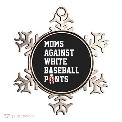 MOMS AGAINST WHITE BASEBALL PANTS Ornament