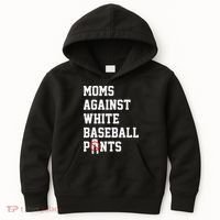 MOMS AGAINST WHITE BASEBALL PANTS Kids Hoodie thumb 0