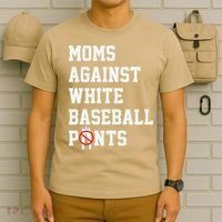 MOMS AGAINST WHITE BASEBALL PANTS T-Shirt thumb 6