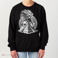 Mexican Aztec Warrior Calendar Mexico Mayan Maya Azteca Women's Sweatshirt thumb 0