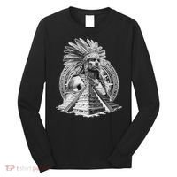 Mexican Aztec Warrior Calendar Mexico Mayan Maya Azteca Long Sleeve Shirt thumb 0