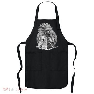 Mexican Aztec Warrior Calendar Mexico Mayan Maya Azteca Apron
