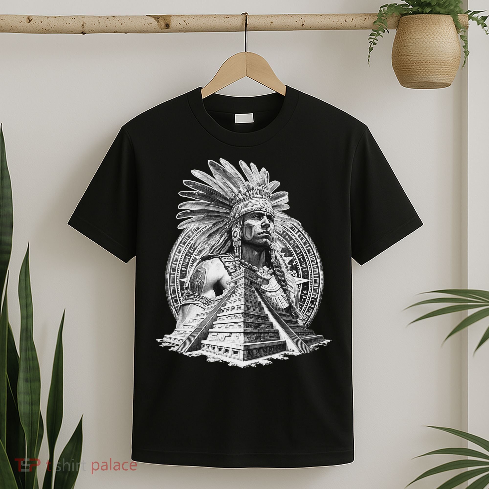 Mexican Aztec Warrior Calendar Mexico Mayan Maya Azteca T-Shirt