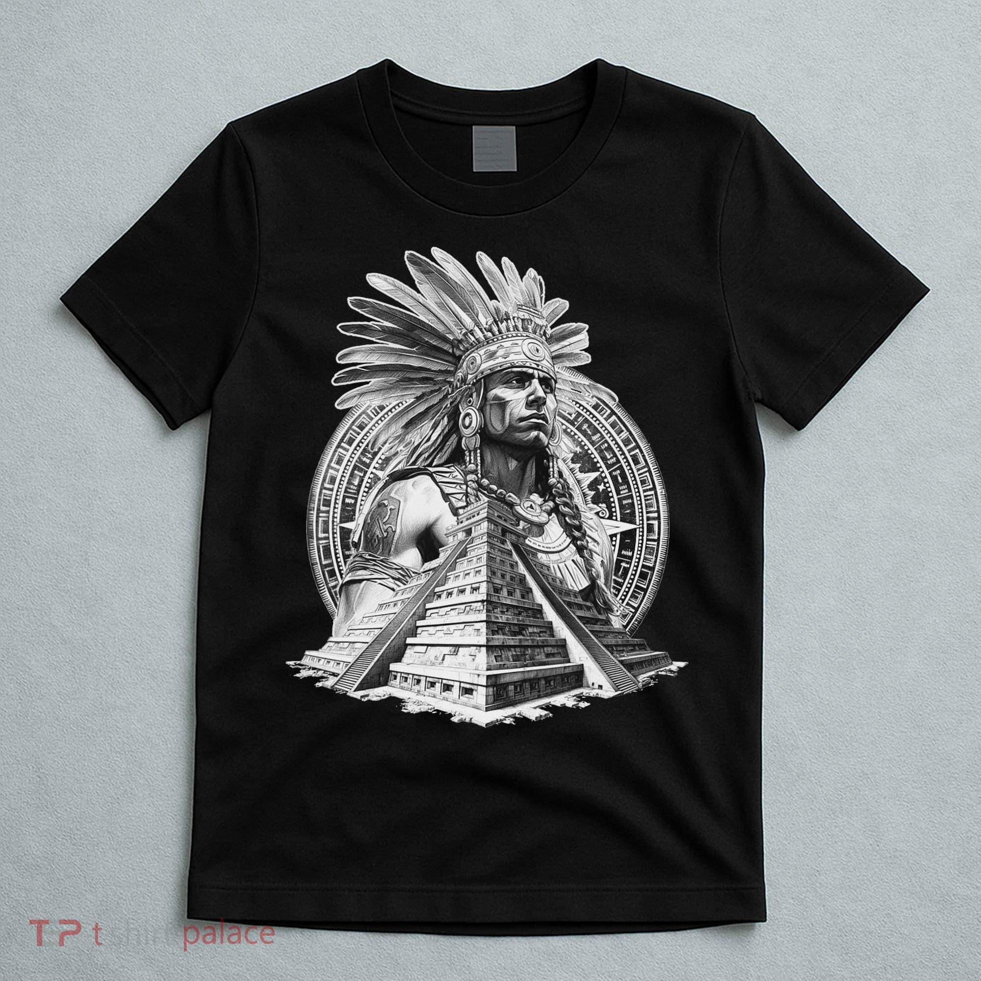 Mexican Aztec Warrior Calendar Mexico Mayan Maya Azteca T-Shirt