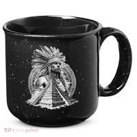 Mexican Aztec Warrior Calendar Mexico Mayan Maya Azteca 15oz Campfire Ceramic Mug thumb 0