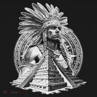 Mexican Aztec Warrior Calendar Mexico Mayan Maya Azteca Coaster thumb 2